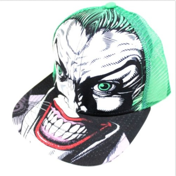 Batman Joker Snapback DC Comic Graphic Trucker Hat - Picture 1 of 6